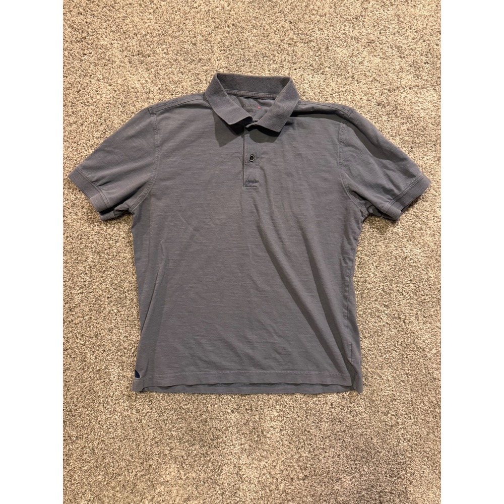UNTUCKit Shirt Polo Mens Medium Gray Short Sleeve Casual Made in Peru